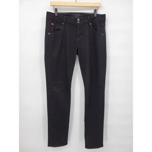 Hudson Black Skinny Jeans Mid Rise Slim Straight Leg 30